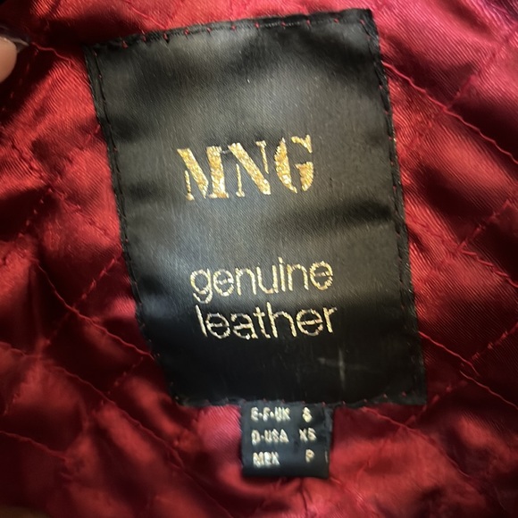 Mango red leather jacket XS - Picture 5 of 5